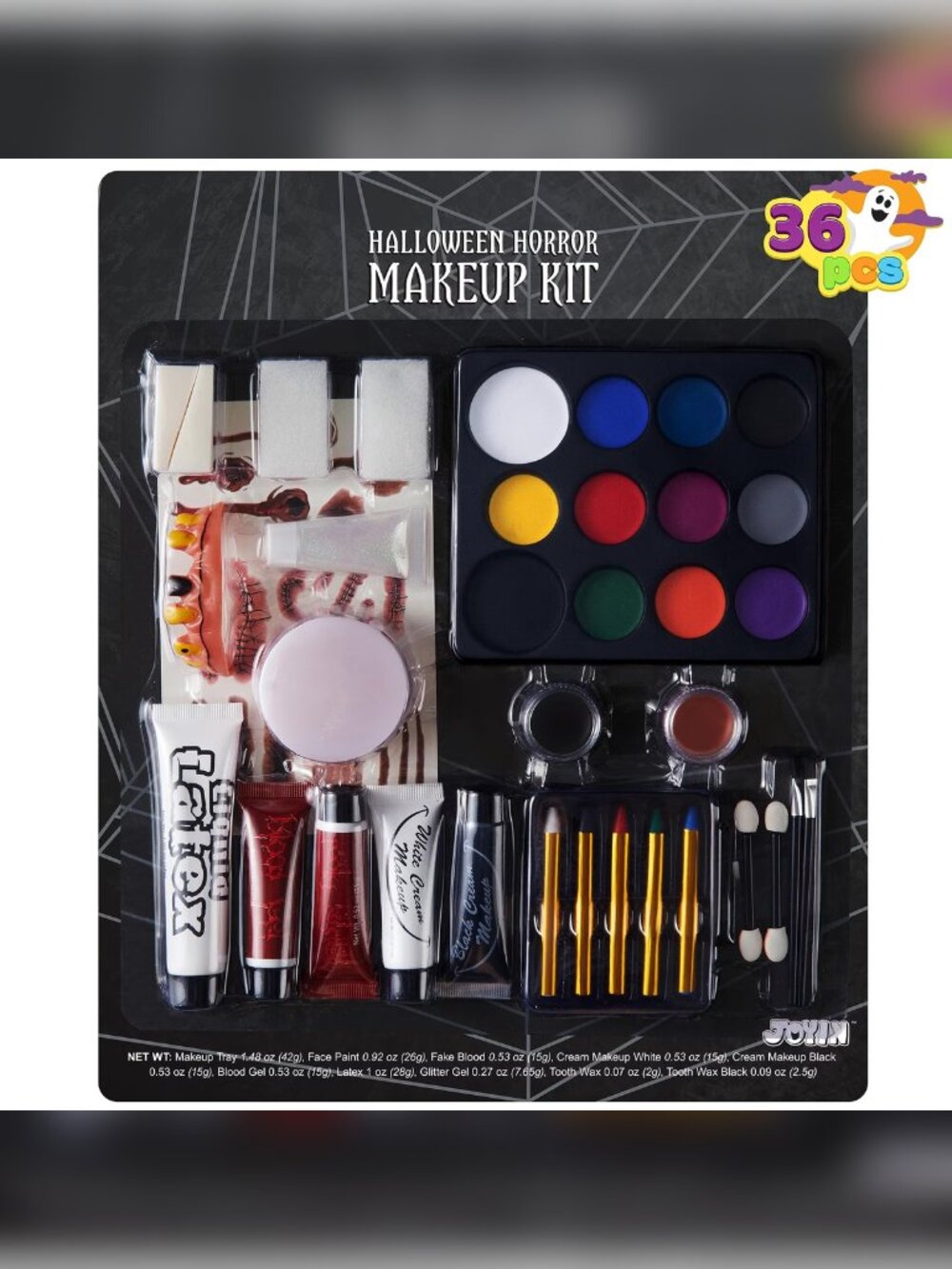 36 Pcs Halloween Makeup Kit,Halloween Family Makeup Set Face Painting Kit